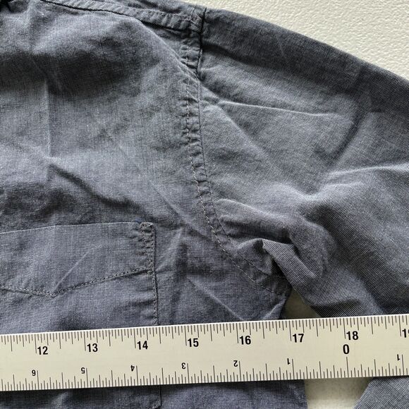 Old Navy Boys Long Sleeve Button Down Shirt Kids Size L (10-12) Regular Fit Blue - Picture 6 of 10